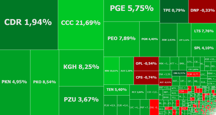 ccc, rainbow, libet, komentarz, akcje, indeksy