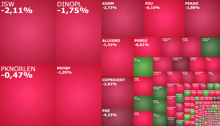 dinopl. lpp, pge, wallstreet, spadki