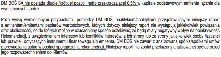 rekomendacje, ujawnienia