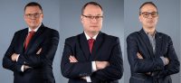 Grzegorz Stefański - prezes zarządu, Tomasz Kostuch - członek zarządu, prof. Adam Lesner, przewodniczący rady naukowej Urteste SA: Wszystko wskazuje na to, że rynek wyrobów medycznych będzie rósł szybciej niż rynek leków