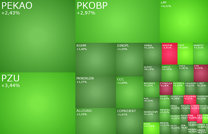 PZU, text, nanogroup, akcje, indeksy, komentarz, kiepas,