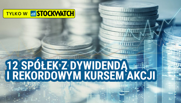 12, ciekawych, spółek, dywidendą, rekordowym, kursem, akcji, 2025