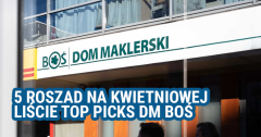 5 roszad na kwietniowej liście top picks DM BOŚ